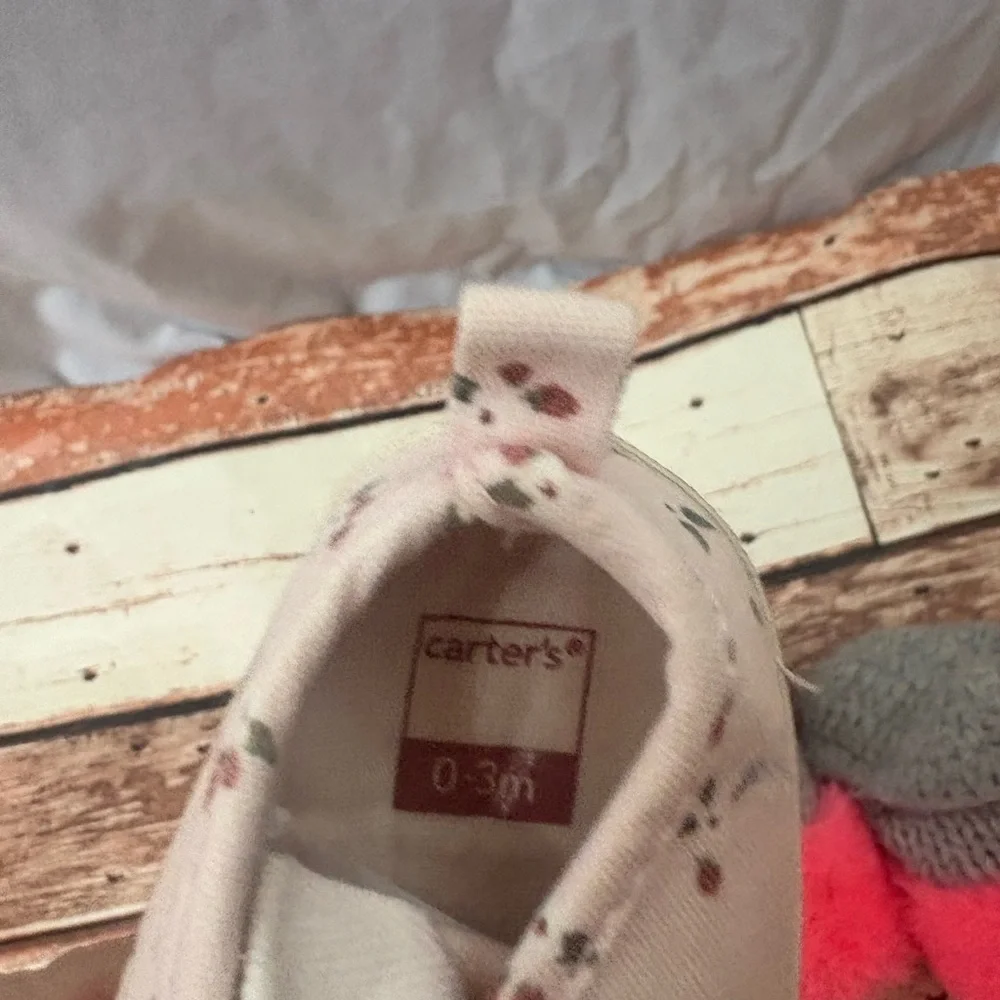 Carter's Pink and Gray Baby Shoes Set